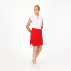 Func Factory Skorts & Kjolar-Caren Solid Bright Red (720)