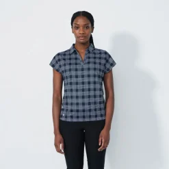 Daily Sports Pikétröjor Dam-Checked Cap S Check-Navy