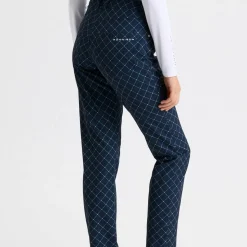 Röhnisch Byxor Dam-Chie Comfort Pants 32 Micro-R-Check-Navy