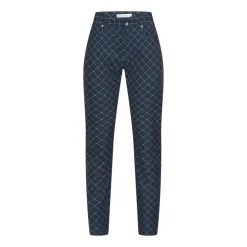 Röhnisch Byxor Dam-Chie Comfort Pants 32 Micro-R-Check-Navy