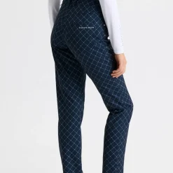 Röhnisch Byxor Dam-Chie Comfort Pants 32 Micro-R-Check-Navy