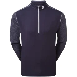 FootJoy Tröjor Herr-Chill-Out Tonal Heather Blå Navy