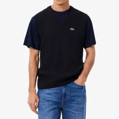 Lacoste Tröjor Herr-Classic Blå Grön Navy/Green (802)