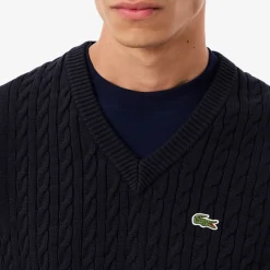 Lacoste Tröjor Herr-Classic Blå Grön Navy/Green (802)