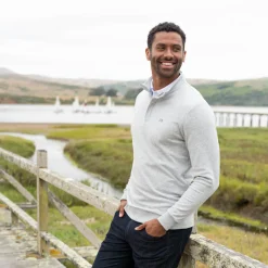 Travis Mathew Tröjor Herr-Cloud Quarter Zip 2. Heather-Light-Grey