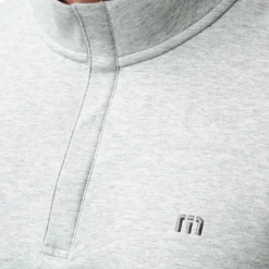 Travis Mathew Tröjor Herr-Cloud Quarter Zip 2. Heather-Light-Grey