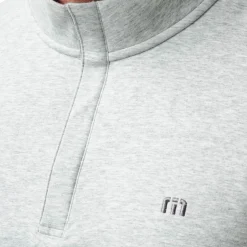 Travis Mathew Tröjor Herr-Cloud Quarter Zip 2. Heather-Light-Grey
