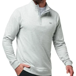 Travis Mathew Tröjor Herr-Cloud Quarter Zip 2. Heather-Light-Grey