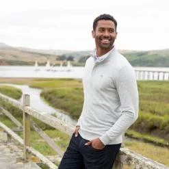 Travis Mathew Tröjor Herr-Cloud Quarter Zip 2. Heather-Light-Grey