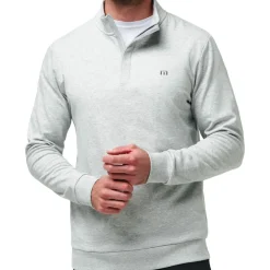 Travis Mathew Tröjor Herr-Cloud Quarter Zip 2. Heather-Light-Grey