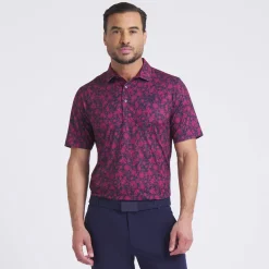 Puma Pikétröjor Herr-Cloudspun Carmela Floral - Lc Deep-Navy-Ruby-Shimmer