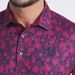 Puma Pikétröjor Herr-Cloudspun Carmela Floral - Lc Deep-Navy-Ruby-Shimmer