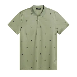 J.Lindeberg Pikétröjor Herr-Club House Motif Polo Golf-Micro-Olive-S