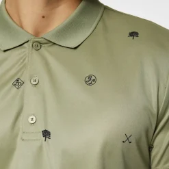 J.Lindeberg Pikétröjor Herr-Club House Motif Polo Golf-Micro-Olive-S