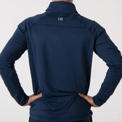 Cutter & Buck Tröjor Herr-Coos Bay Half-Zip Blå Dark Navy (580)