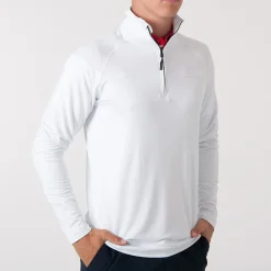 Cutter & Buck Tröjor Herr-Coos Bay Half-Zip Vit White (000)