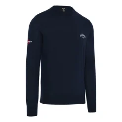 Callaway Tröjor Herr-Crew Neck Merino Mix Sweater Navy-Blue