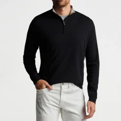 Peter Millar Tröjor Herr-Crown Comfort Pullover Svart Black