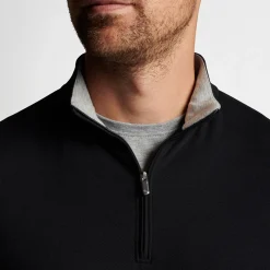 Peter Millar Tröjor Herr-Crown Comfort Pullover Svart Black
