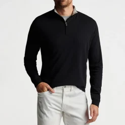 Peter Millar Tröjor Herr-Crown Comfort Pullover Svart Black