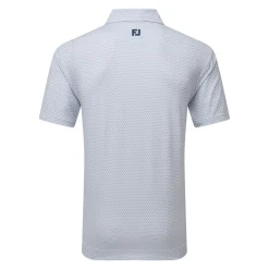 FootJoy Pikétröjor Herr-Deco Diamond Print Vit White - Navy