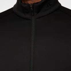 J.Lindeberg Tröjor Herr-Devin Hybrid Knit Zip Sweater Svart Black