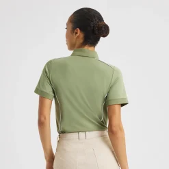 Röhnisch Pikétröjor Dam-Direction Short Sleeve Sage-Green