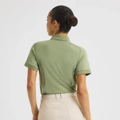 Röhnisch Pikétröjor Dam-Direction Short Sleeve Sage-Green