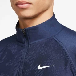 Nike Tröjor Herr-Dri-Fit Adv Tour M 1/2-Zip Midnight Navy-White