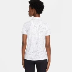 Nike Pikétröjor Dam-Dri-Fit Printed Short- Vit White-Black