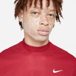 Nike Pikétröjor Herr-Dri-Fit Tiger Woods Shor Team Red-Gym Red-White