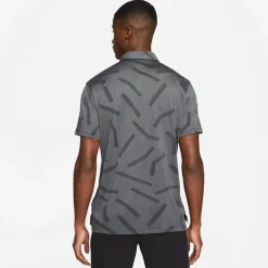 Nike Pikétröjor Herr-Dri-Fit Vapor Line Jaquard Golf Polo Dk Smoke Grey-Black
