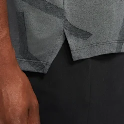 Nike Pikétröjor Herr-Dri-Fit Vapor Line Jaquard Golf Polo Dk Smoke Grey-Black