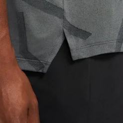 Nike Pikétröjor Herr-Dri-Fit Vapor Line Jaquard Golf Polo Dk Smoke Grey-Black