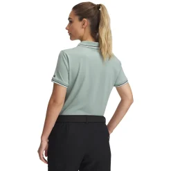 Under Armour Pikétröjor Dam-Drive SS Rib Polo Silica Green (348)