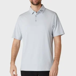 Callaway Pikétröjor Herr-Emea Ss Ventilated Jacquard Polo Gray Dawn