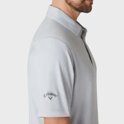 Callaway Pikétröjor Herr-Emea Ss Ventilated Jacquard Polo Gray Dawn