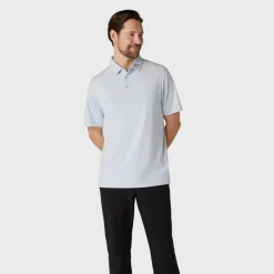 Callaway Pikétröjor Herr-Emea Ss Ventilated Jacquard Polo Gray Dawn