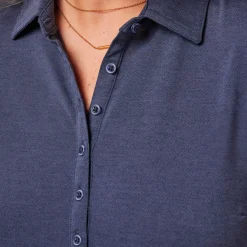 Travis Mathew Pikétröjor Dam-Featherweight Active Heather-Navy-Blazer