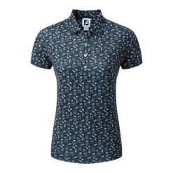 FootJoy Pikétröjor Dam-Floral Print Navy And White