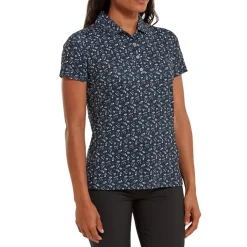 FootJoy Pikétröjor Dam-Floral Print Navy And White