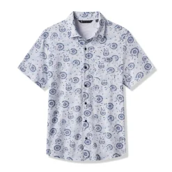 Travis Mathew Pikétröjor Herr-Flourish Button Up Vit White