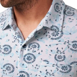 Travis Mathew Pikétröjor Herr-Flourish Button Up Vit White