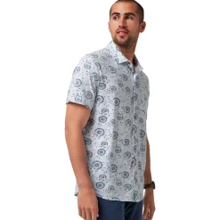 Travis Mathew Pikétröjor Herr-Flourish Button Up Vit White