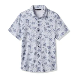 Travis Mathew Pikétröjor Herr-Flourish Button Up Vit White