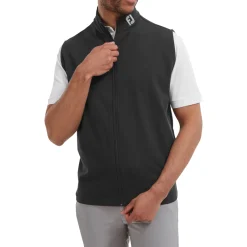 FootJoy Västar Herr-Full-Zip Knit Vest Svart