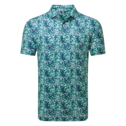 FootJoy Pikétröjor Herr-Garden Print Blå Navy