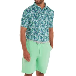 FootJoy Pikétröjor Herr-Garden Print Blå Navy