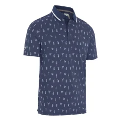 Callaway Pikétröjor Herr-Geo Cocktail Print Polo Blå Peacoat