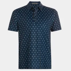 G/Fore Pikétröjor Herr-Geometric Floral Tech Jersey Polo Blå Navy (Twilight)